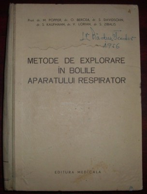 M. Popper s.a. - Metode de explorare in bolile aparatului respirator foto