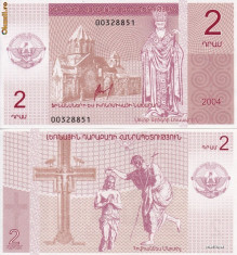 NAGORNO KARABAKH 2 drahms 2004 UNC!!! foto