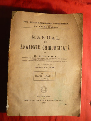 E.Juvara - Manual de Anatomie Chirurgicala vol1. - Ed. 1924 foto
