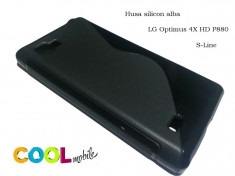 Husa silicon LG Optimus 4X HD P880 neagra - model S LINE foto