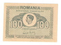 ROMANIA 100 LEI / 1945. aUNC foto
