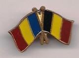 Insigna-Steaguri prietene- ROMANIA-BELGIA