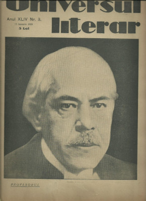 Revista UNIVERSUL LITERAR : DOCTORUL MARINESCU - nr.3 / 1928 foto
