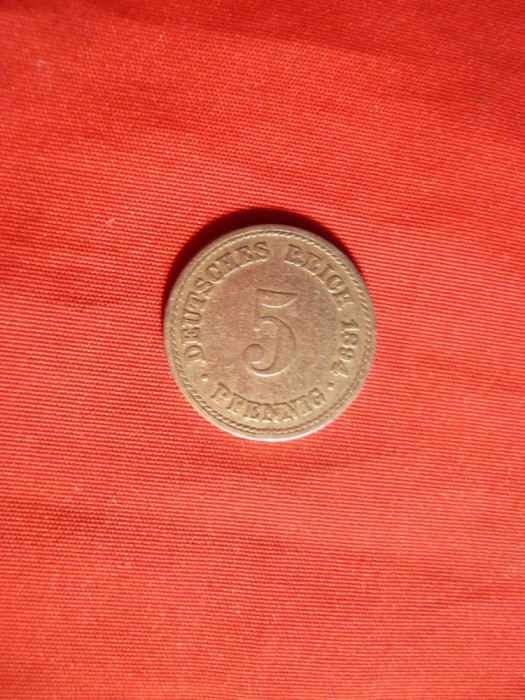 Moneda 5 Pf. 1894 Germania ,cal.F.Buna