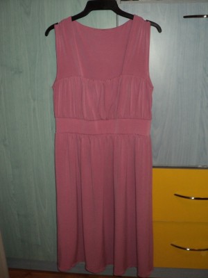 Rochie Simpla Roz Pal S/M foto