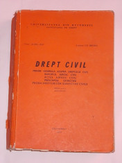 DREPT CIVIL- AUREL POP, GH. BELEIU- PRIVIRE GENERALA ASUPRA DREPTULUI CIVIL, RAPORTUL JURIDIC CIVIL, ACTUL JURIDIC CIVIL, PRESCRIPTIA, PROBA DREPT. foto