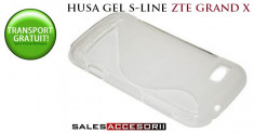 HUSA ALBA SEMITRANSPARENTA S-LINE GEL - SILICON ZTE GRAND X - V970 / U970 / N970 - TRANSPORT GRATUIT POSTA RO! foto