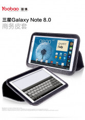 Husa Executive Case Piele Naturala Samsung Galaxy Note 8.0 N5100 by Yoobao Originala Black foto