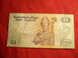 Bancnota 50 Piastri Egipt , cal.Buna