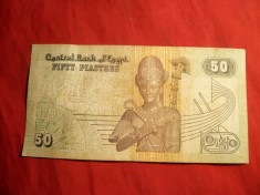 Bancnota 50 Piastri Egipt , cal.Buna