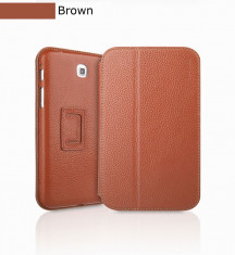 Husa Executive Case Piele Naturala Samsung Galaxy Tab3 P3200 by Yoobao Originala Brown foto