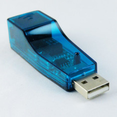 Placa retea RJ45 adaptor usb externa pe USB+cd placa de retea externa USB RJ45 placa de retea RJ 45. HEXIN USB2.0 LAN ADAPTER NETWORK RJ 45 foto