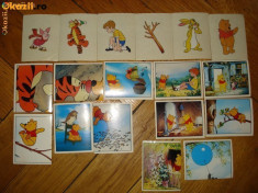 Colectie set lot 15 abtibilduri sticker Winnie the Pooh Bear Panini foto