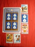 Serie 5 val.+ Bloc - An International al Femeii 1975 Guineea