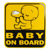 Sticker auto "BABY ON BOARD"Safe warning 13 / 12 cm colant