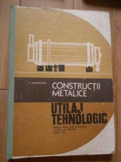 Constructii Metalice Utilaj Tehnologic Manual Pentru Licee In - V. Marginean ,138859 foto