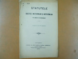 Statutele societatii institutorilor si institutoarelor Bucuresti 1903