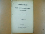 Statutele societatii institutorilor si institutoarelor Bucuresti 1903
