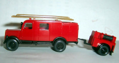 WIKING Borgward LF 8 cu remorca pompieri 1:87 foto