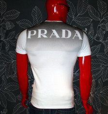 Tricou barbatesc PRADA, alb foto