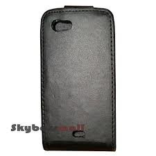 Toc piele flip neagra Sony Xperia Miro ST23i husa leather black + folie protectie ecran foto