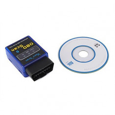 Interfata diagnoza auto universala OBD2 OBDII V2.1 ELM327 Bluetooth + CD soft-uri compatibil Android Torque foto