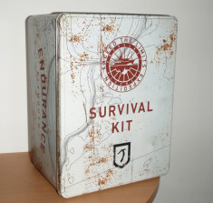 Survival Tin - cutia de metal de la jocul PS3 Tomb Raider Collector&amp;#039;s Edition , pentru colectionari foto
