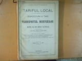 Caile ferate romane Tariful local Dispozitiuni si taxe pentru transportul marfurilor de mare si mica iuteala Bucuresti 1908