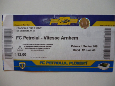 Bilet meci fotbal PETROLUL PLOIESTI - VITESSE ARNHEM (Europa League) foto