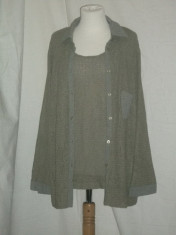 SET CARDIGAN/MAIOU KAKI DIN SNUR ,,HELINE,46 foto