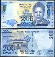 MALAWI- 200 KWACHA 2012- UNC!! foto