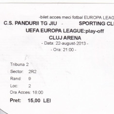 Bilet Meci Europa League C.S. Pandurii Tg. Jiu - Sporting Club Braga 22 AUGUST 2013