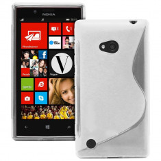 Husa de silicon TPU, model S-LINE, transparenta, Nokia Lumia 720 foto