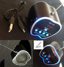 Boxa portabila MP3 player-NEGRU-RADIO-slot-USB-micro SD-MAR foto