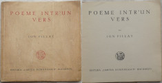 Ion Pillat , Poeme intr-un vers ,1936 , editia 1 in 500 exemplare , exemplar 246 foto