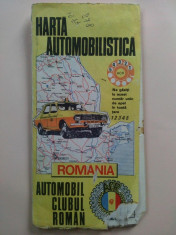 Harta automobilistica - Editata de Automobil Clubul Roman, anii &amp;#039;70 foto