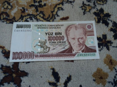 V. 100000 lire 1970 Turcia foto