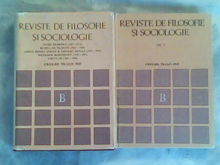 Reviste de filozofie si sociologie I-II-Grigore Traian Pop