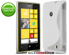 HUSA NOKIA LUMIA 520 SILICON GEL TPU S-LINE ALBA SEMITRANSPARENTA - TRANSPORT GRATUIT POSTA RO! foto