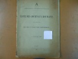 Liste des journaux roumains avec indications des prix Bucarest 1892