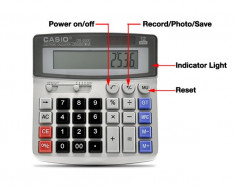 SPY CAMERA CALCULATOR Casio DS-5500 cu senzor de prezenta!!! Camera spion de birou foto