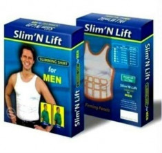 Slim&amp;#039;n lift pt barbati Corset tricou de slabit modelator corporala foto