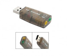 3D SOUND Placa de sunet / Placa audio 5.1 prin USB 2.0 Transport gratuit foto