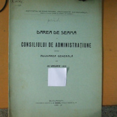 Institutul de binefacere Providenta Darea de seama pe anul 1904 Bucuresti 1905