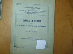 S. A. pt comertul de masini fost Eugeniu Behles Dare de seama 1909 Buc foto