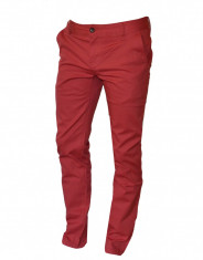 Pantaloni ZR MAN David Beckham Italian Style New Look conici de bumbac rosu - masura 35 A02 Transport Gratuit foto