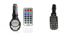 Modulator FM auto cu Telecomanda, Ecran LCD, Slot SD/MMC si Port USB / Doua modele acelasi pret / La alegere foto