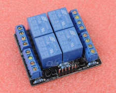 5V 4-Channel Relay Module Switch Board For Arduino PIC ARM AVR DSP PLC (FS00082) foto