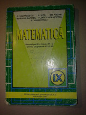 C. Nastasescu - Matematica manual pentru clasa a IX a pentru programele M1 si M2 foto