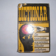 Dictionar de cuvinte , expresii, citate celebre, I. Berg, 1968,RF3/3